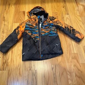 Obermeyer Kids' Vibrant Orange and Black Raincoat